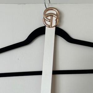 White Faux GG belt